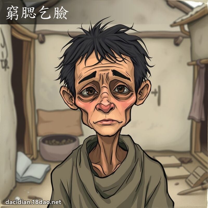窮腮乞臉 - 國語大辭典配圖