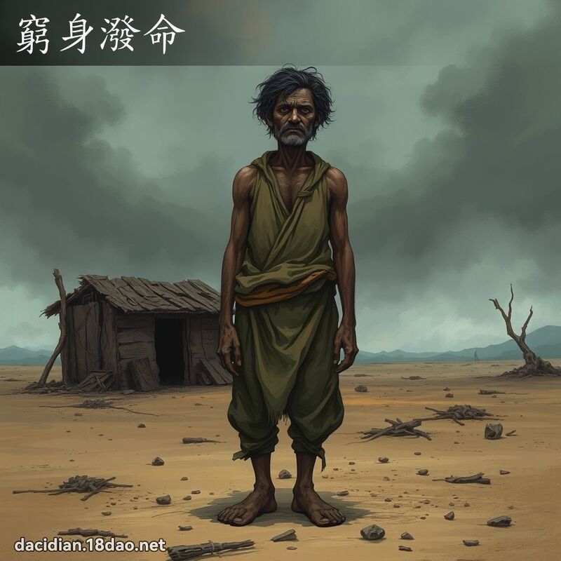 窮身潑命 - 國語大辭典配圖