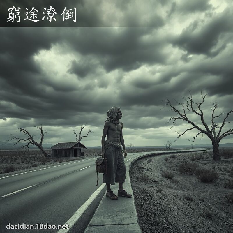 窮途潦倒 - 國語大辭典配圖