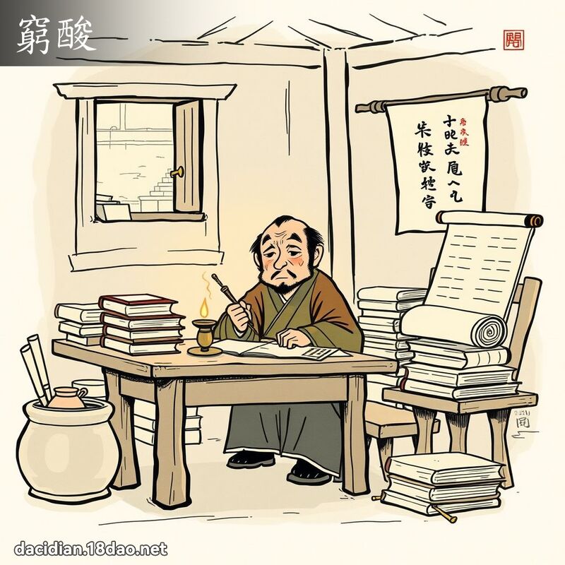 窮酸 - 國語大辭典配圖