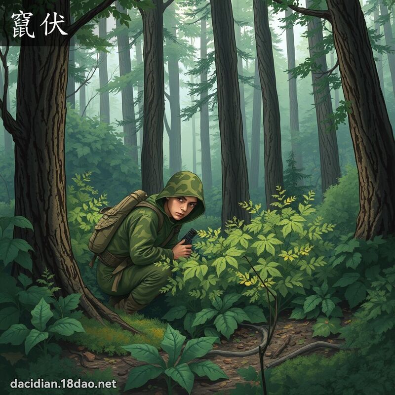窜伏 - 国语大辞典配图