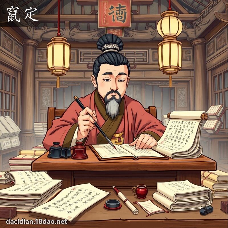窜定 - 国语大辞典配图
