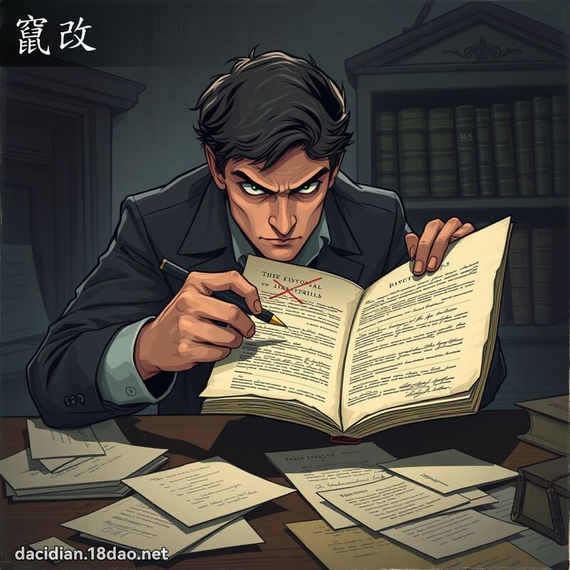 窜改 - 国语大辞典配图