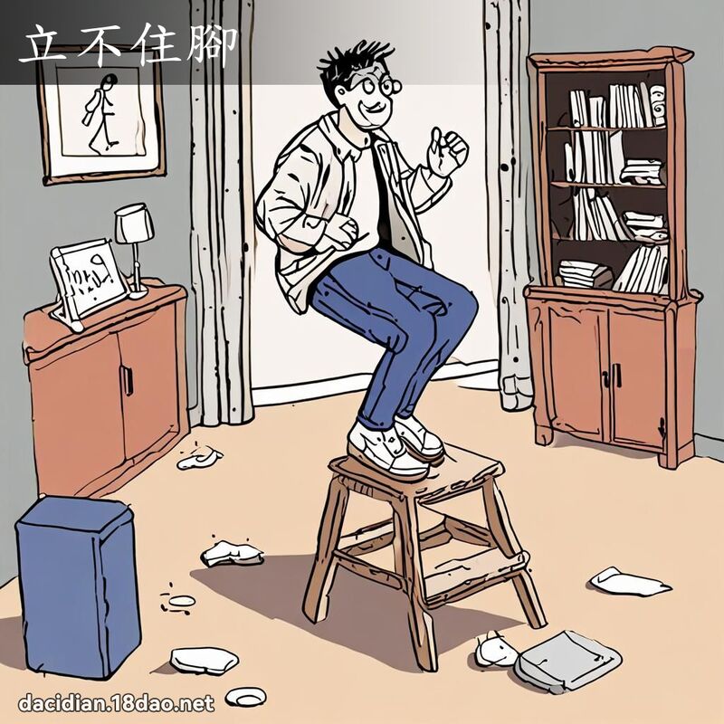 立不住腳 - 國語大辭典配圖