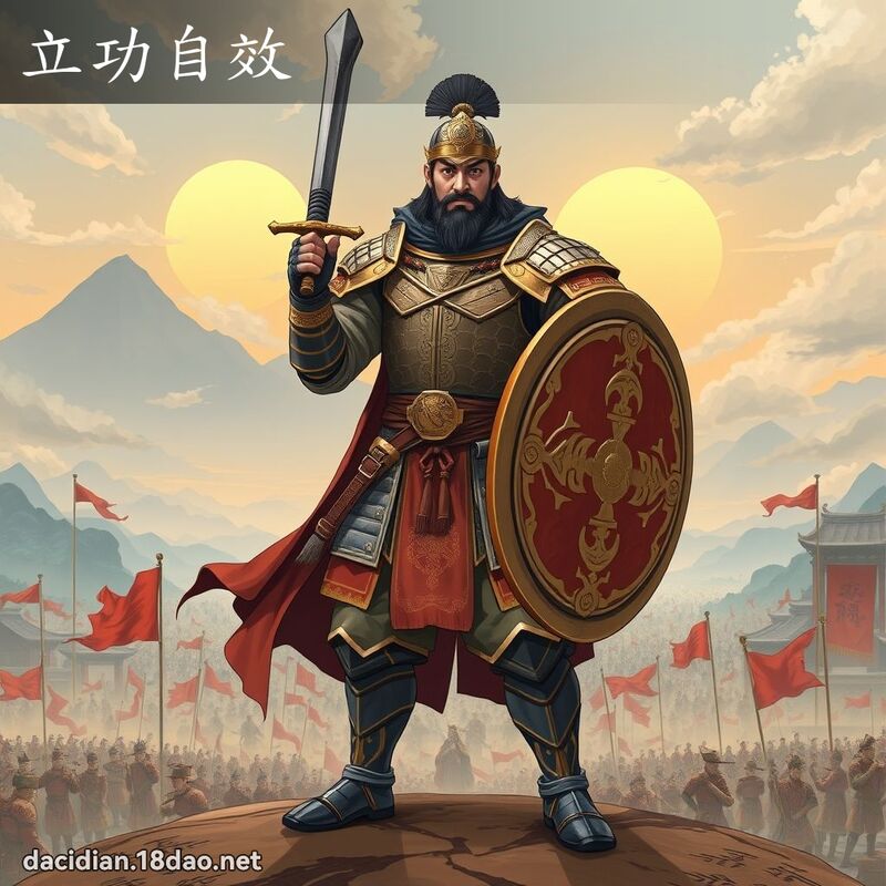 立功自效 - 国语大辞典配图