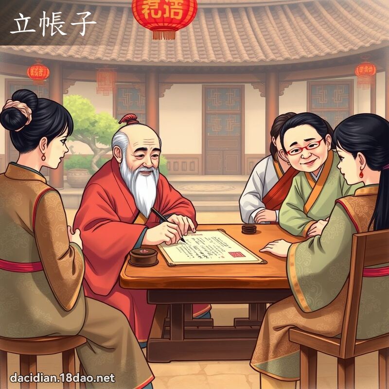 立帳子 - 國語大辭典配圖
