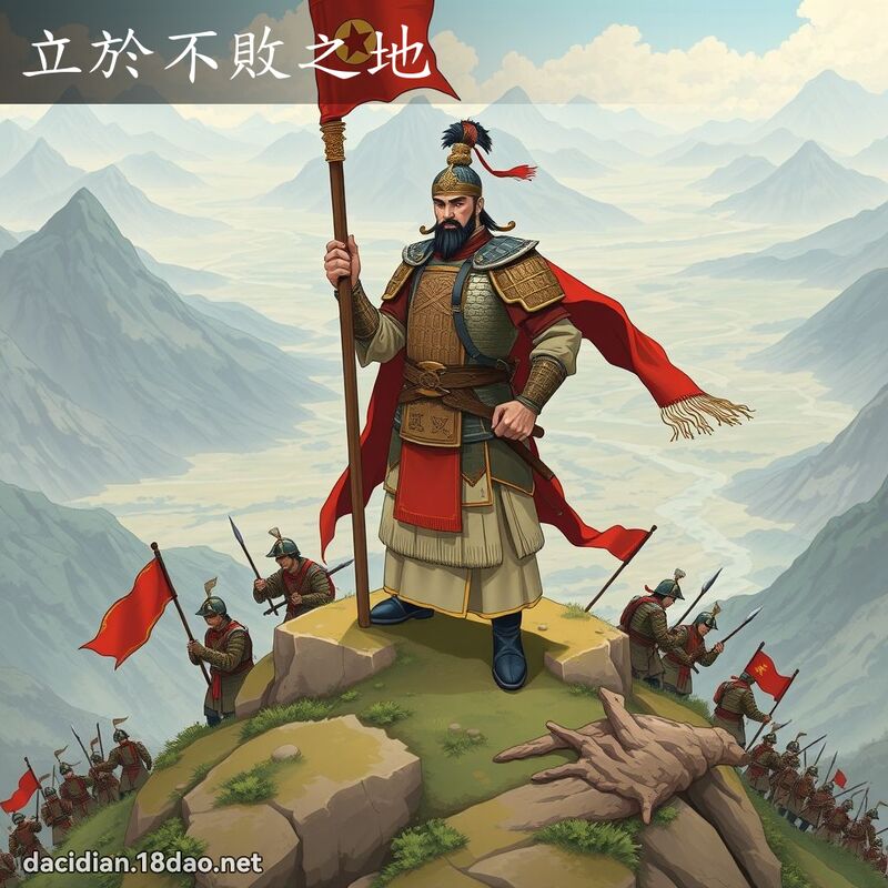 立於不败之地 - 国语大辞典配图