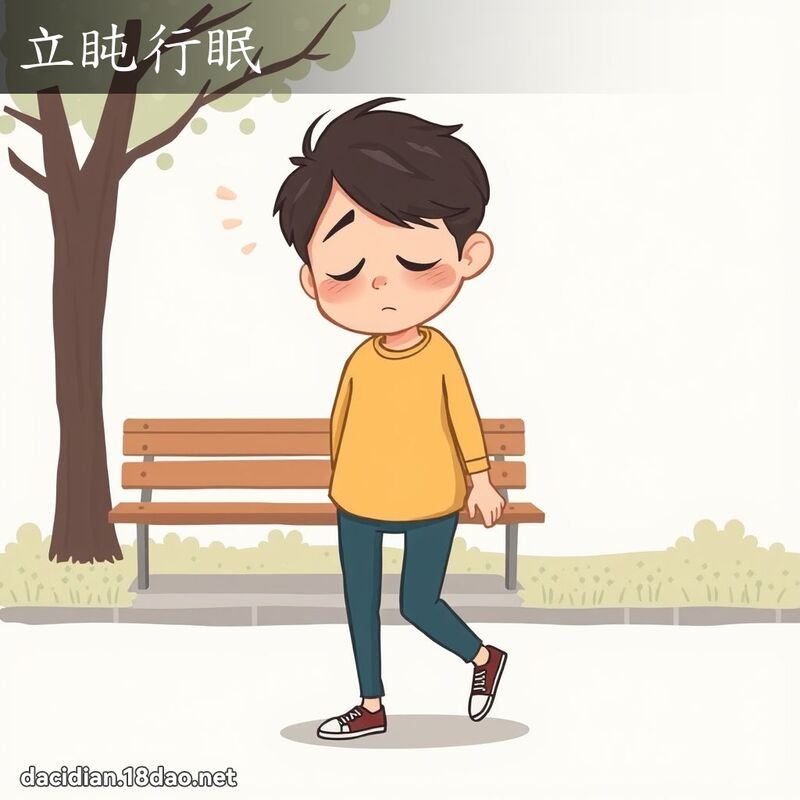 立盹行眠 - 国语大辞典配图