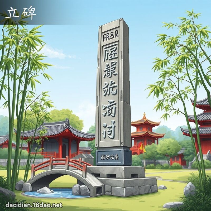 立碑 - 国语大辞典配图