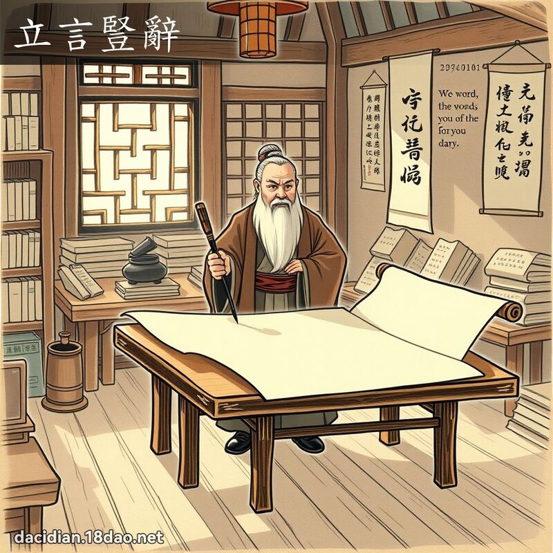 立言豎辭 - 國語大辭典配圖