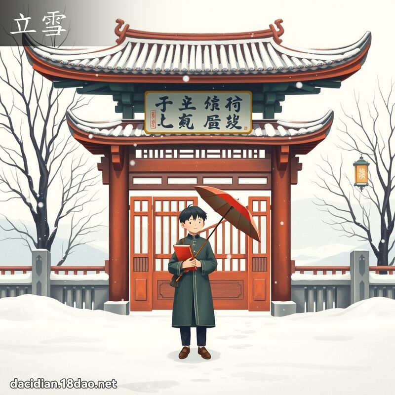 立雪 - 国语大辞典配图