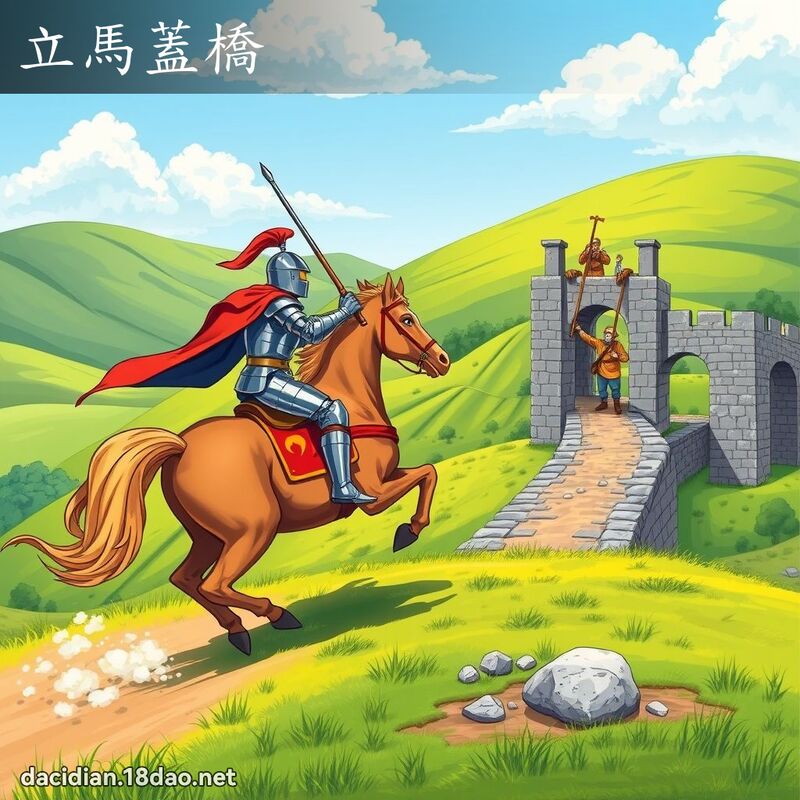 立馬蓋橋 - 國語大辭典配圖