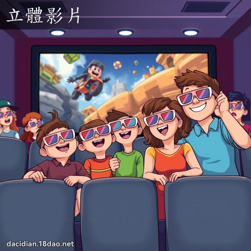 立體影片 - 國語大辭典配圖