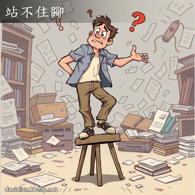 站不住腳 - 國語大辭典配圖