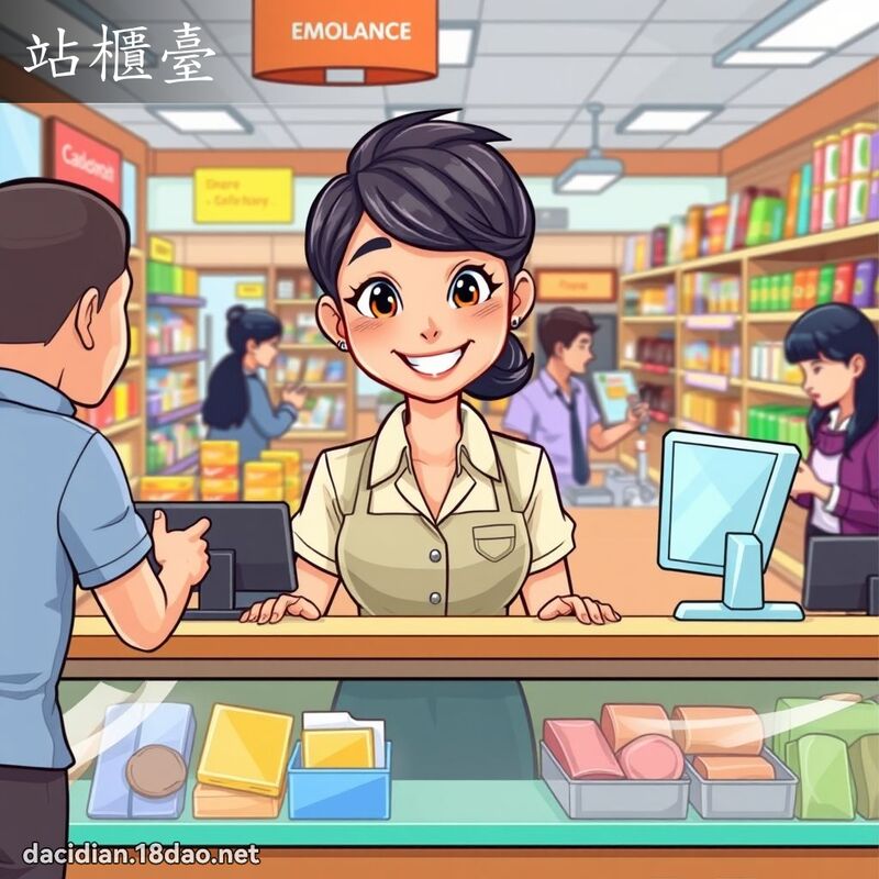 站柜台 - 国语大辞典配图