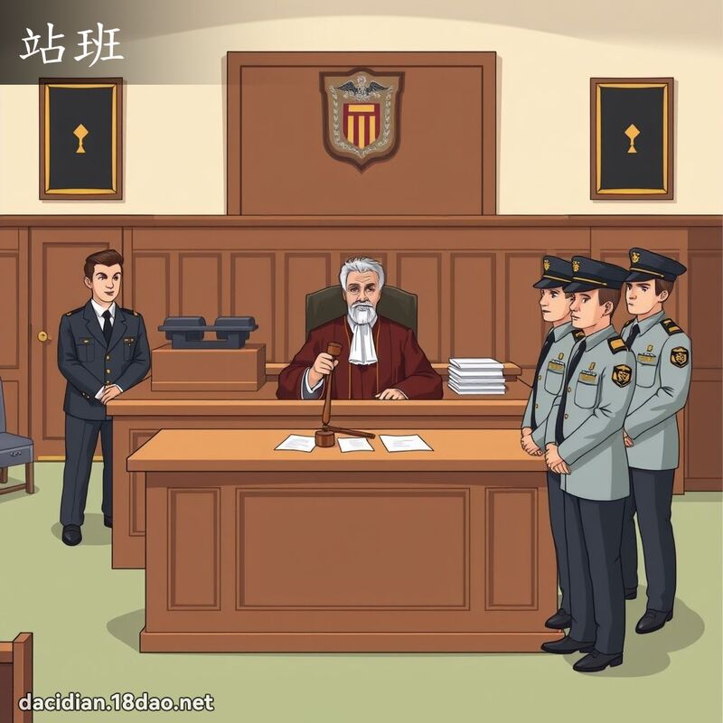 站班 - 國語大辭典配圖
