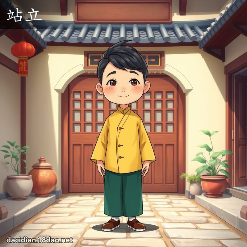 站立 - 国语大辞典配图