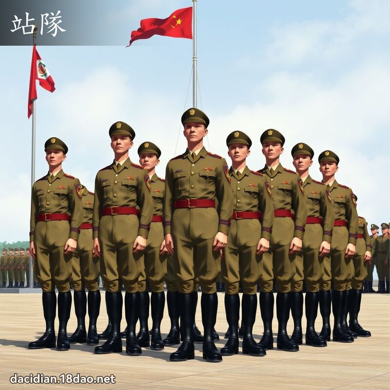 站隊 - 國語大辭典配圖