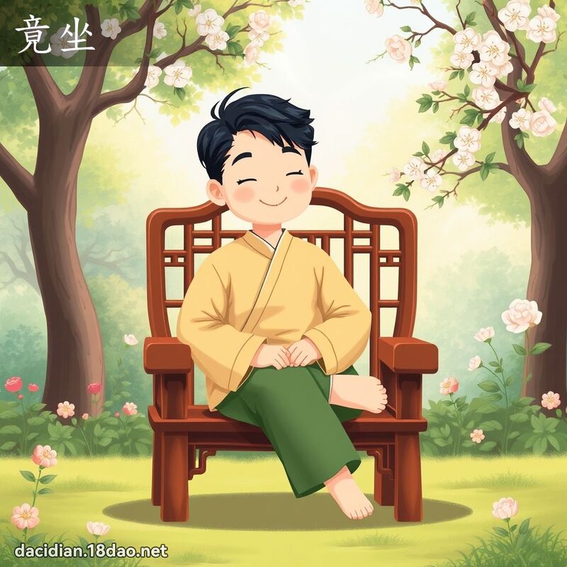 竟坐 - 国语大辞典配图