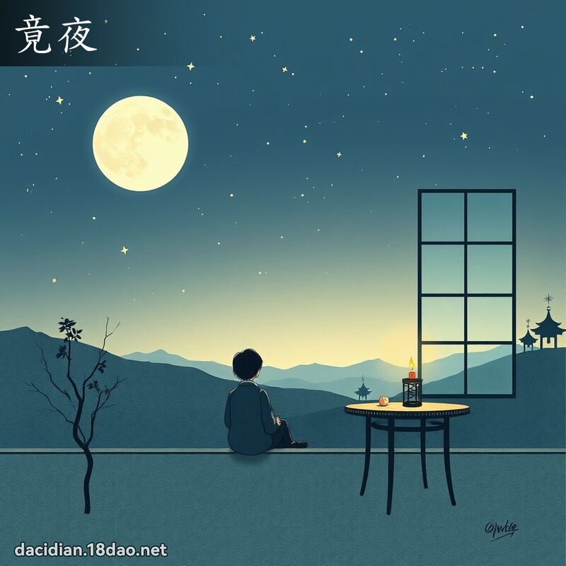 竟夜 - 国语大辞典配图