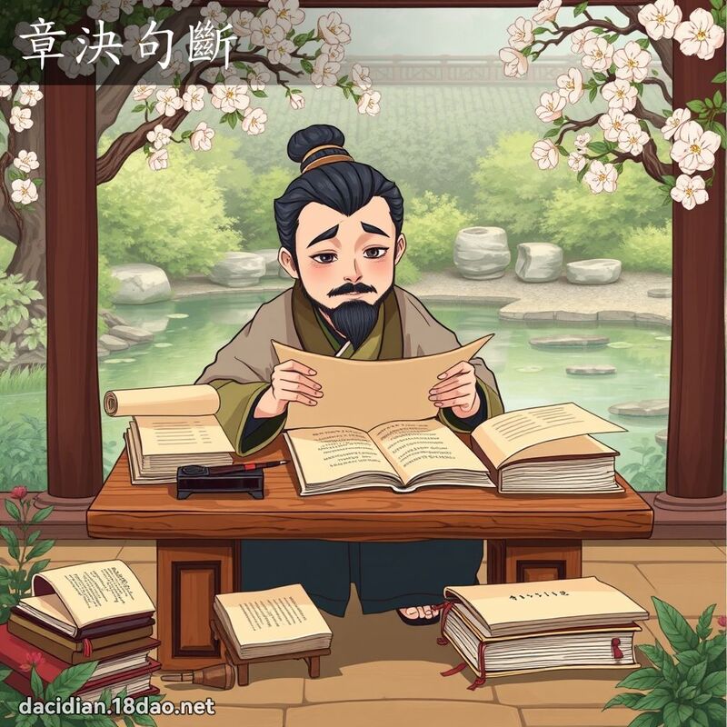 章決句斷 - 國語大辭典配圖