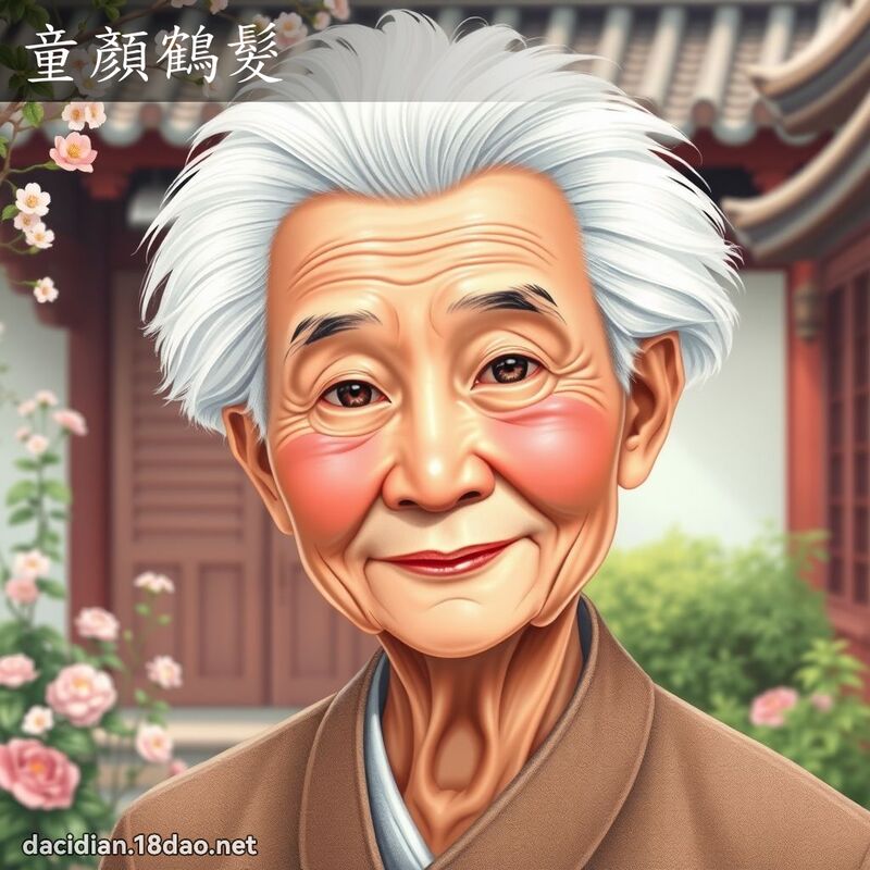 童顏鶴髮 - 國語大辭典配圖