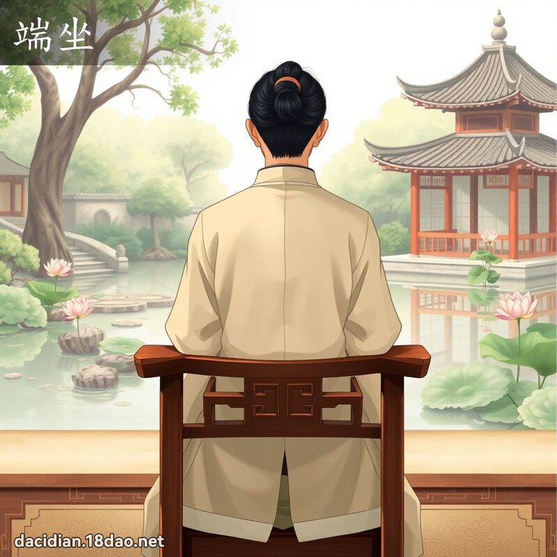 端坐 - 国语大辞典配图