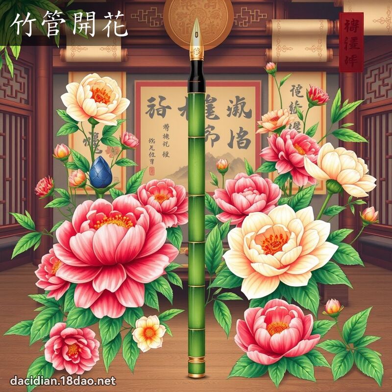 竹管開花 - 國語大辭典配圖