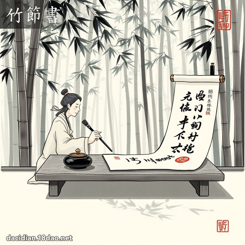竹節書 - 國語大辭典配圖