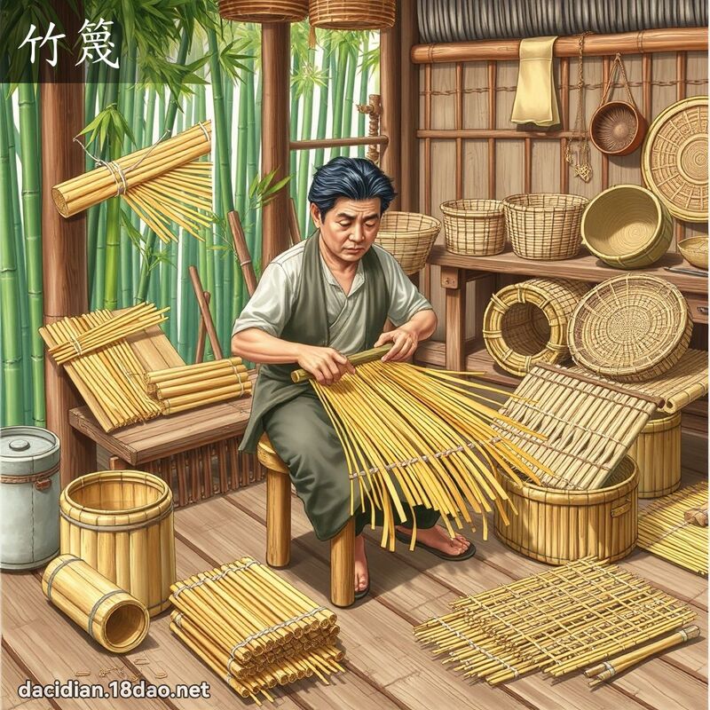 竹篾 - 国语大辞典配图