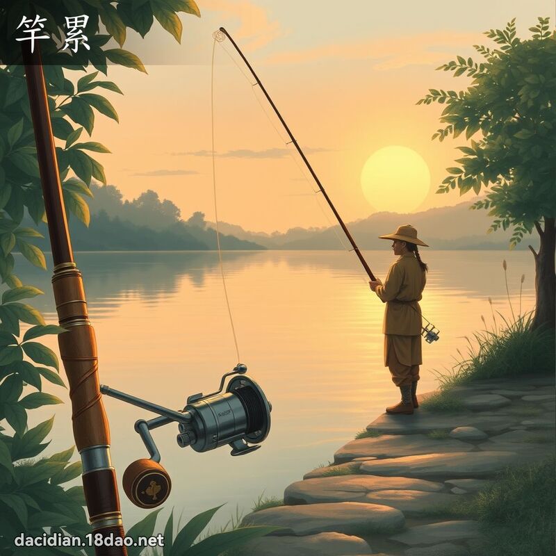 竿累 - 国语大辞典配图