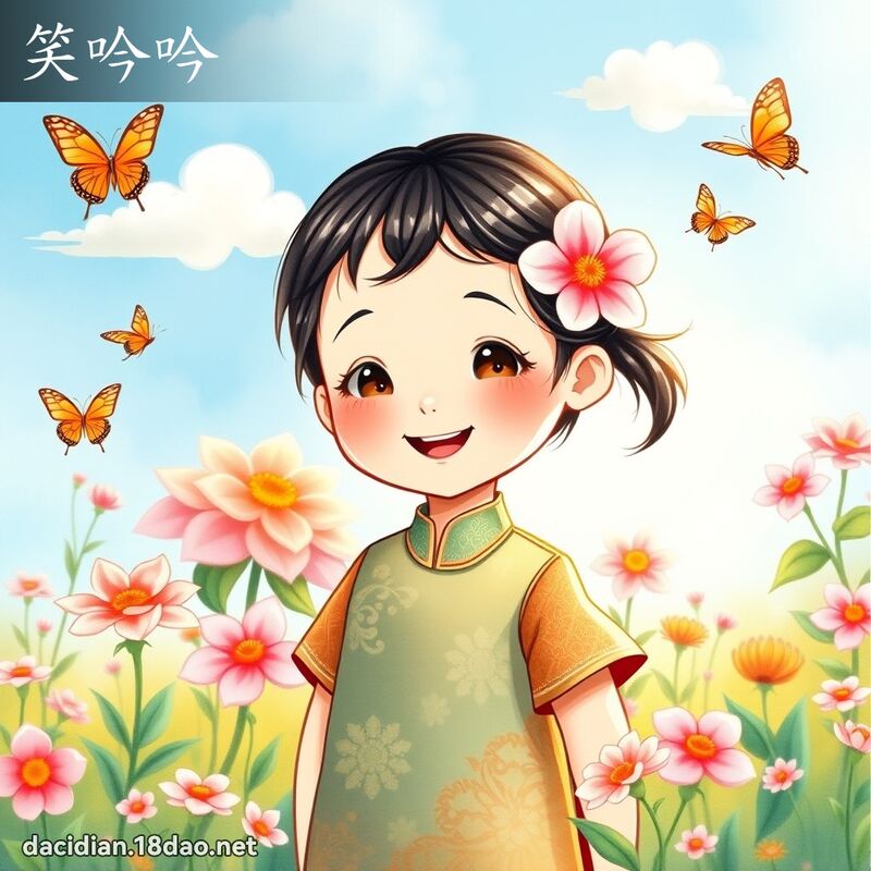 笑吟吟 - 国语大辞典配图