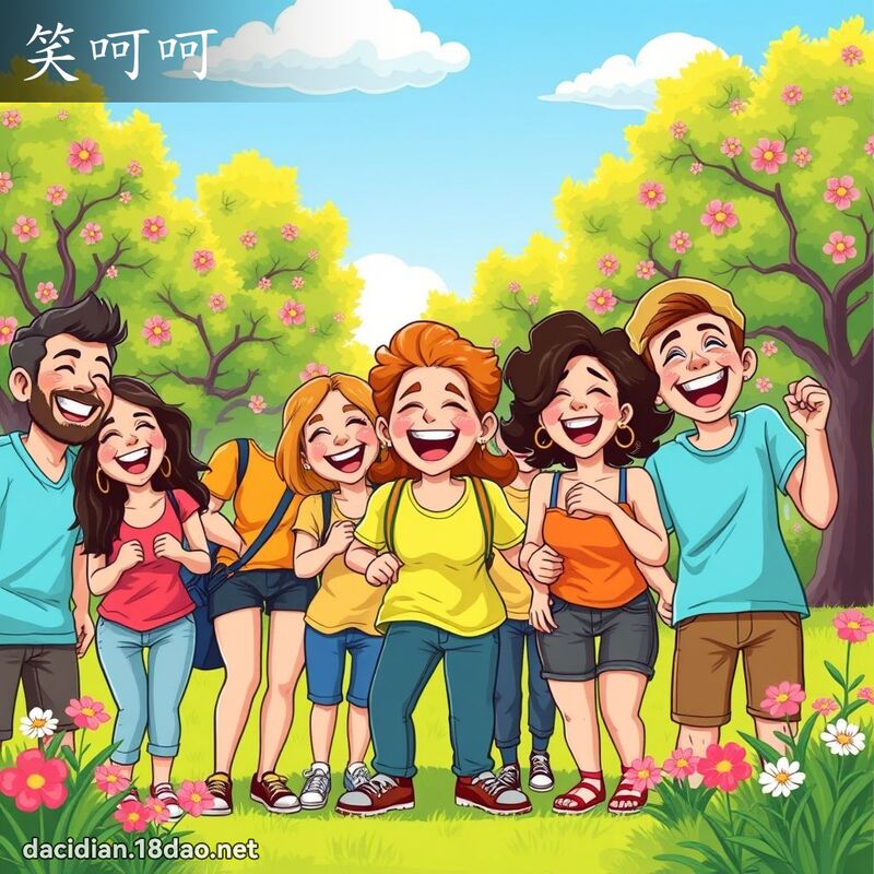 笑呵呵 - 国语大辞典配图