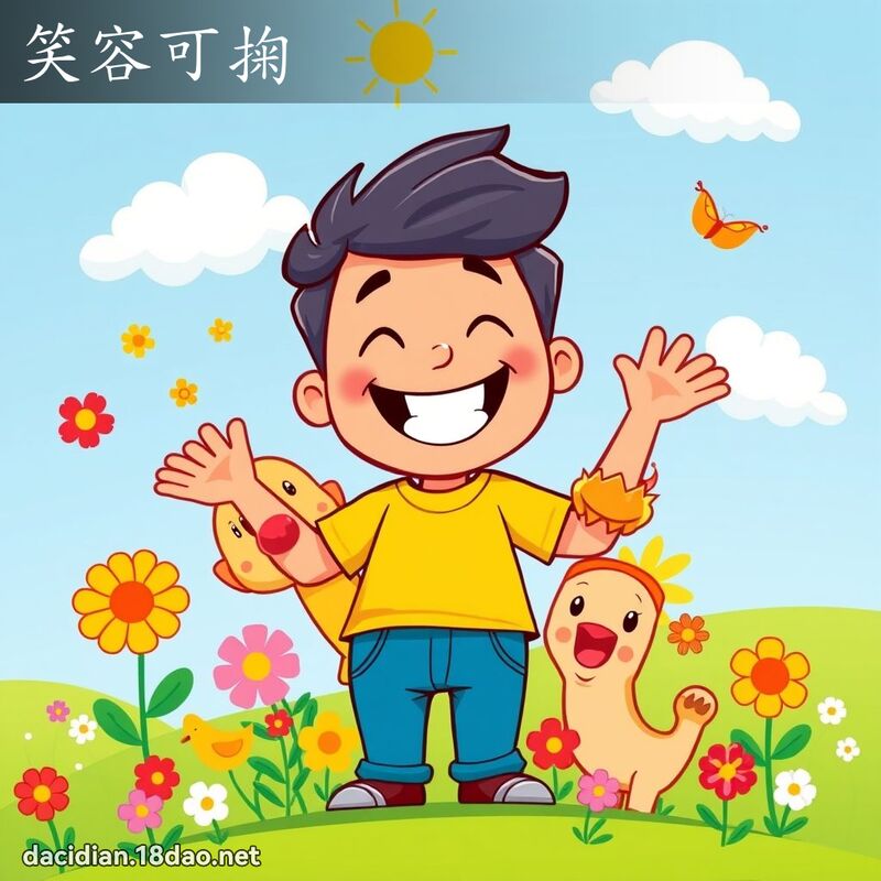 笑容可掬 - 国语大辞典配图