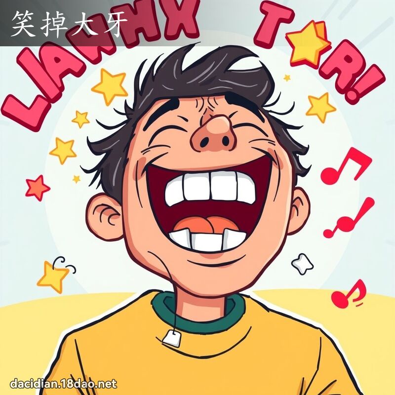 笑掉大牙 - 國語大辭典配圖