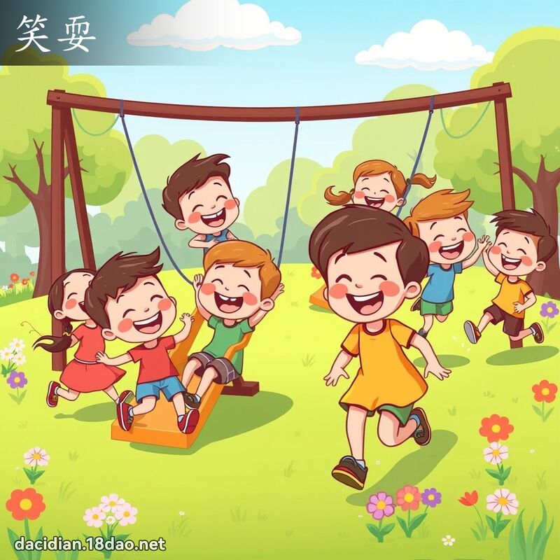 笑耍 - 国语大辞典配图