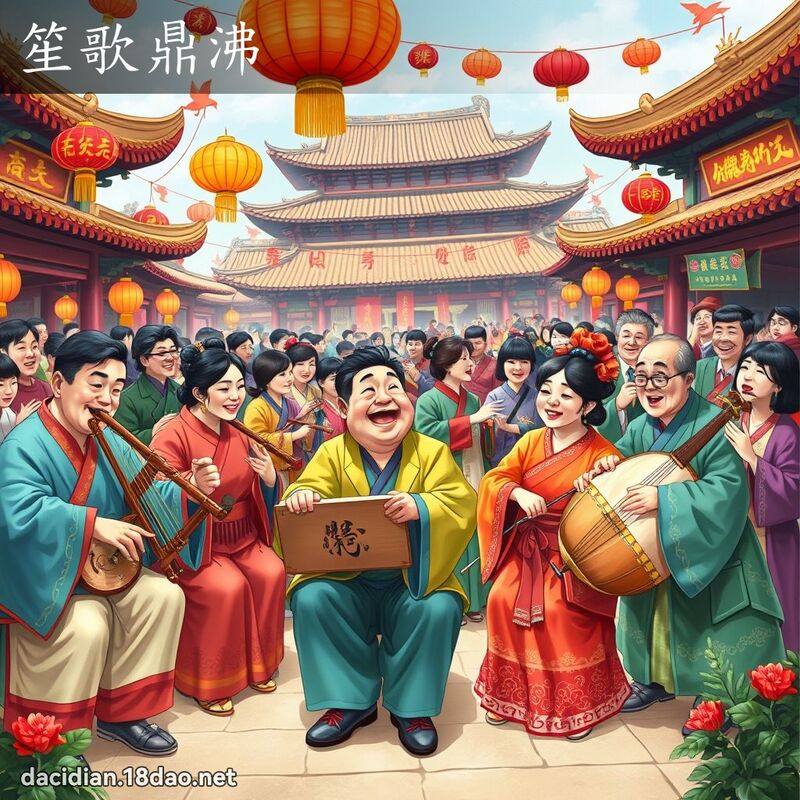 笙歌鼎沸 - 國語大辭典配圖