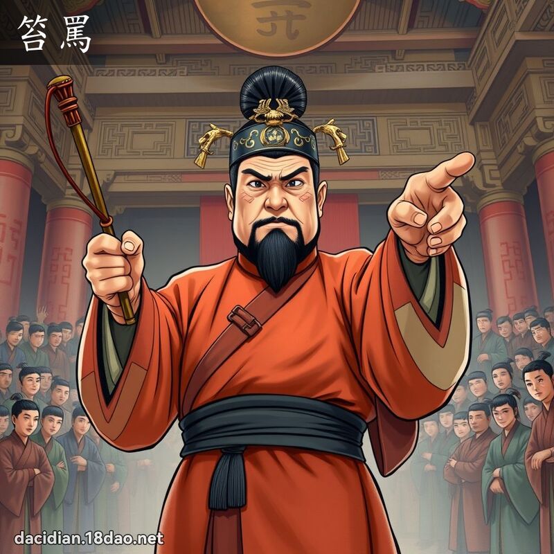 笞骂 - 国语大辞典配图