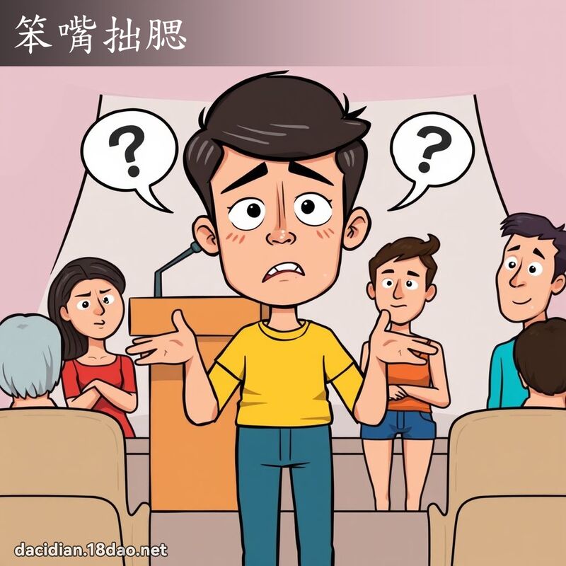 笨嘴拙腮 - 國語大辭典配圖