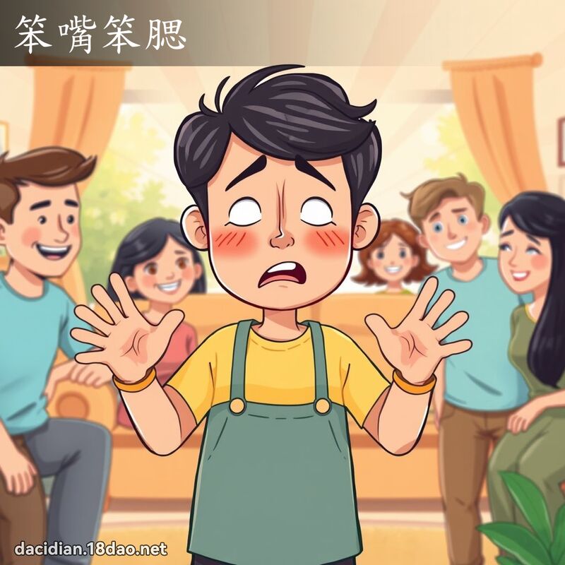 笨嘴笨腮 - 國語大辭典配圖