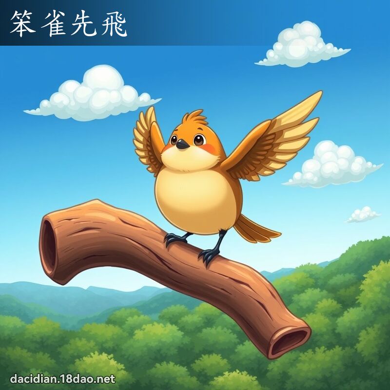 笨雀先飛 - 國語大辭典配圖