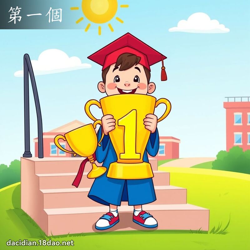 第一個 - 國語大辭典配圖