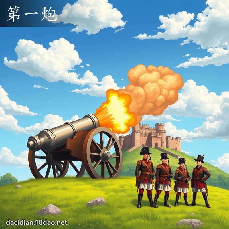 第一炮 - 國語大辭典配圖