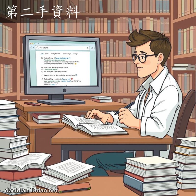 第二手資料 - 國語大辭典配圖