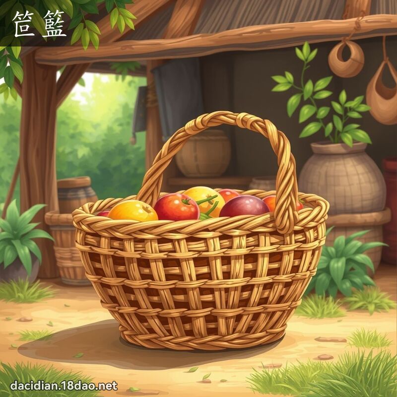 笸籃 - 國語大辭典配圖
