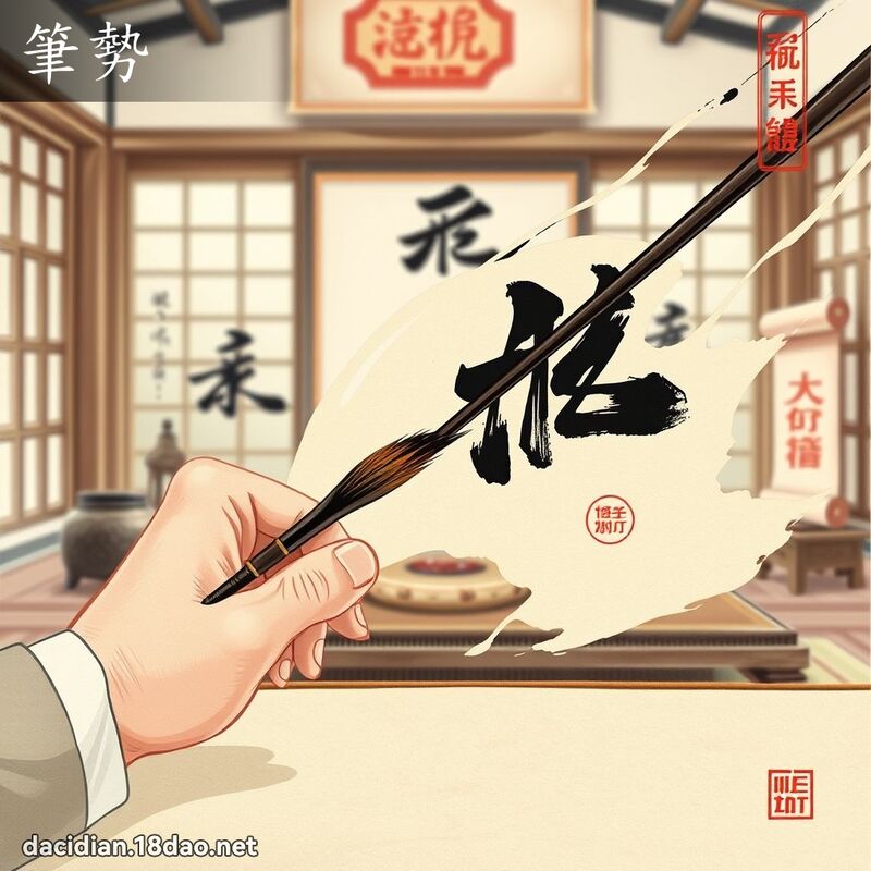 笔势 - 国语大辞典配图