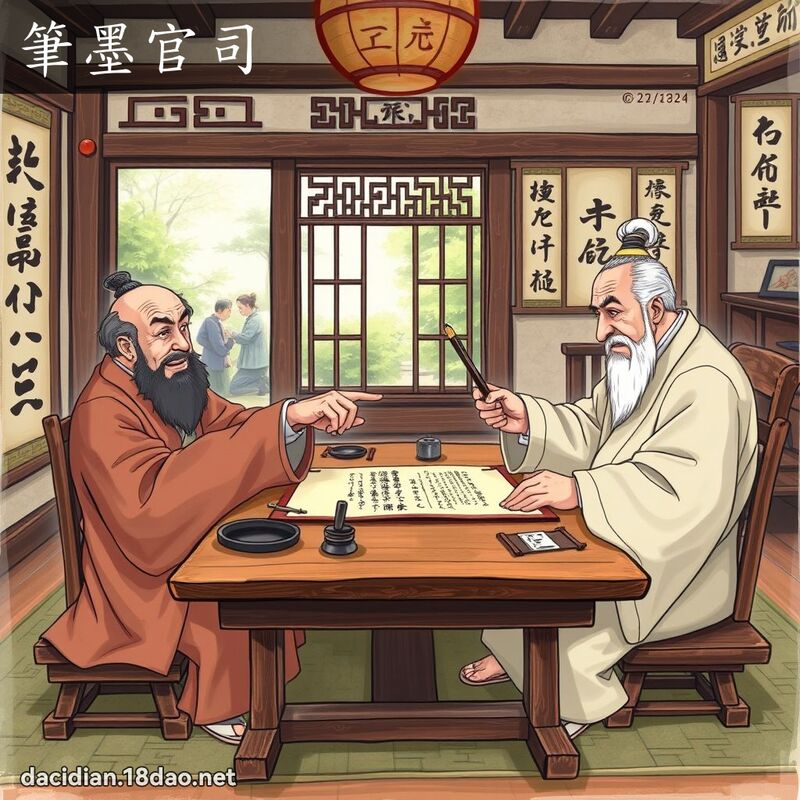 筆墨官司 - 國語大辭典配圖