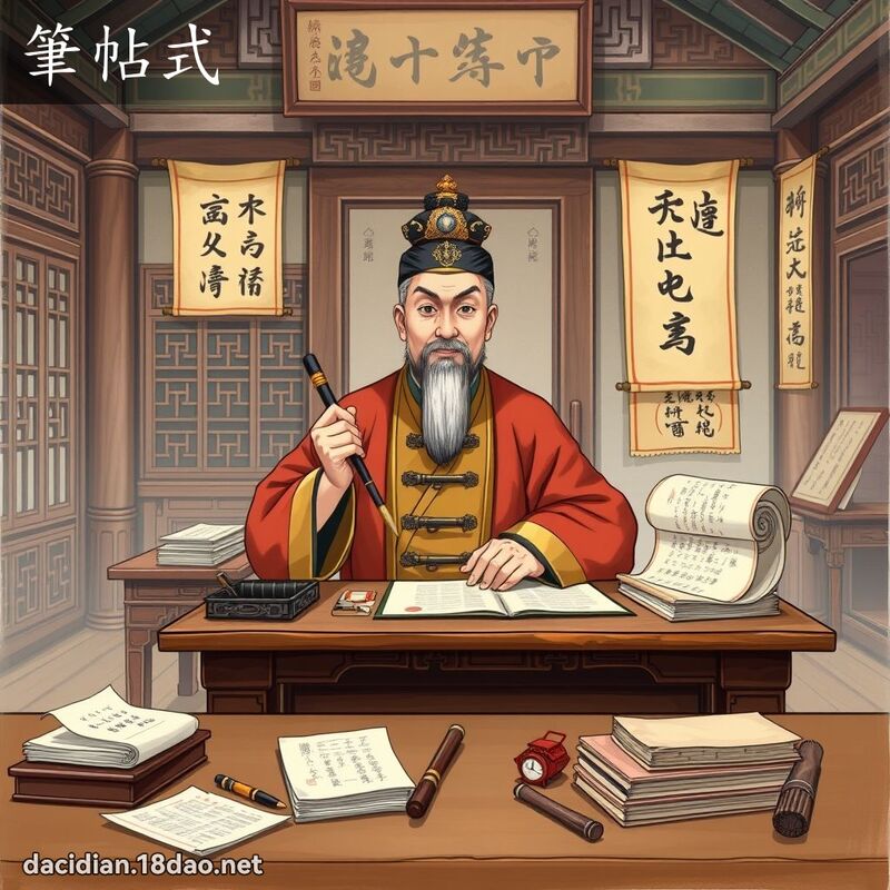 笔帖式 - 国语大辞典配图