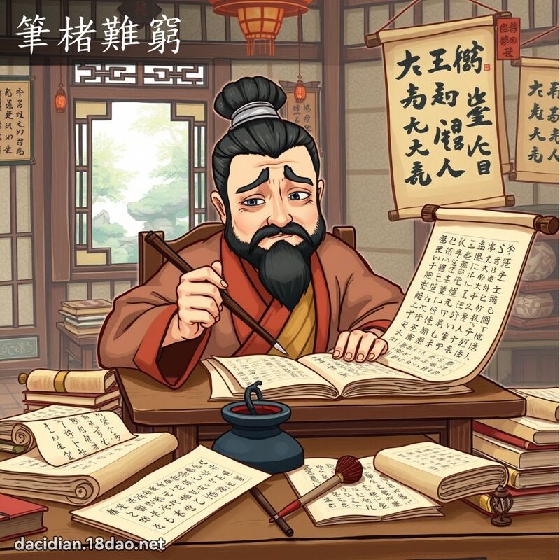 笔楮难穷 - 国语大辞典配图