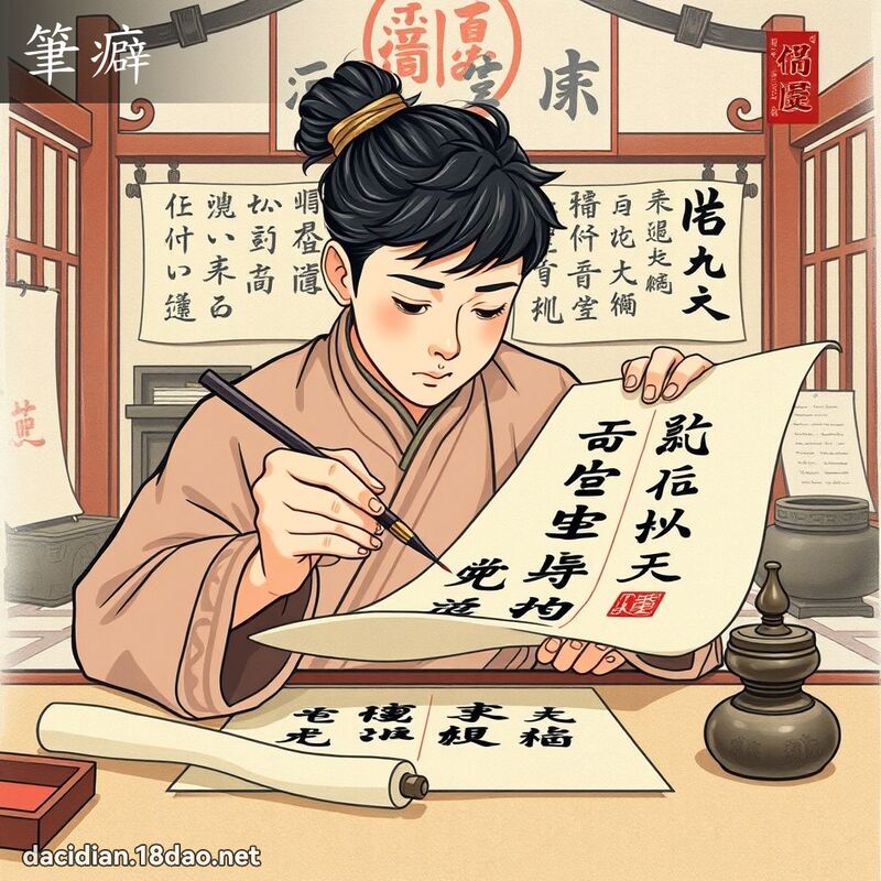 筆癖 - 國語大辭典配圖